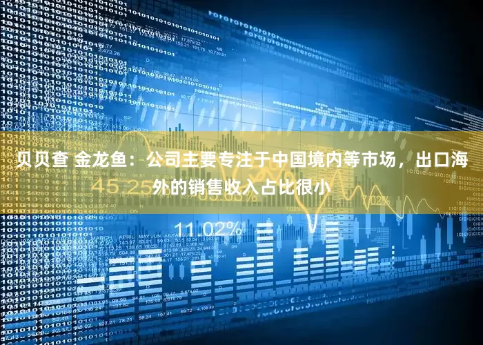 贝贝查 金龙鱼：公司主要专注于中国境内等市场，出口海外的销售收入占比很小